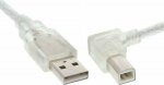 Cable USB InLine USB-A - USB-B 0.5 m Transparent (34517R)
