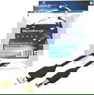 MediaRange USB Kabel A -> B St/St 5.00m sw Blister