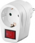 Wentronic Goobay - outlet on/off with a switch, white