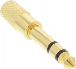 InLine Audio Adapter, 6.3mm Klinke Stecker an 3.5mm Buchse (Stereo) - gold