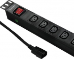 Qoltec 53998 Power strip for RACK 19" | 1U | 10A | PDU | 8xIEC C13 | 2m