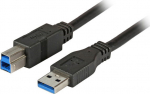 EFB Elektronik EFB USB3.0 Anschlusskabel A-B,St-St,1.8m,schwarz,Premium