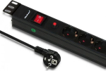 QOLTEC 53993 Surge protector CB Qoltec for RACK 19 16A 1U PDU 6xSCHUKO 2m