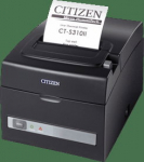 Citizen CT-S310II, Dual-IF, 8 dots/mm (203 dpi), cutter, black - receipt printer, direct thermal, 8 dots/mm (203 dpi), variable paper width (58/80 mm), print width (max.): 72 mm, 160mm/sec., dual interface (RS232, USB), cutter, ESC/POS, incl.: cable  ...