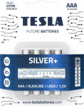Tesla TESLA SILVER Alkaline batteries AAA (LR03, microtubular, blister) 4 ks