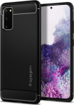 Kaitse&uuml;mbris Rugged Armor, Samsung Galaxy S20, must, Spigen