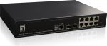 LevelOne PoE+Switch 8xGE PoE/2xSFP 180W 19" Managed L2