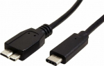 Cable USB Red Fighter USB-C - micro-B 0.5 m Czarny