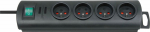 Brennenstuhl Primera-Line power strip 4 jack 1.5 m czarna (1411970000)