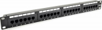 SecurityNET Patch Panel Cat5e UTP 24-Port RJ-45 19" 1U Black