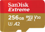 Sandisk Extreme 256 Gb Microsdxc, Uhs-I Class 10