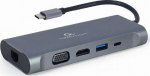 Gembird A-CM-COMBO7-01 notebook dock/port replicator USB 3.2 Gen 1 (3.1 Gen 1) Type-A Grey