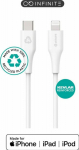 eSTUFF INFINITE (GRS) USB-C to, Lightning Cable MFI 1m White