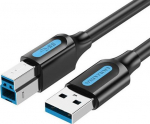 CABLE USB2.0 MALE TO MALE/5M BLACK COQBJ VENTION