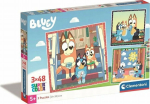 Clementoni Puzzle Super Color Bluey 3 x 48 element&oacute;w