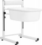 Activeshop Pedicure tray with adjustable height, white