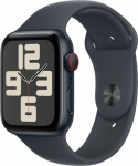 Apple Watch SE GPS + Cellular, envelope 40 mm z midnight aluminum with midnight sports strap - size S/M