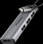 AXAGON HMC-H3A 3x USB-A (2x USB2.0, 1x USB3.0) + HDMI 4K 30Hz, 3.2 Gen 1 hub, metal, 15cm USB-C cable