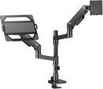 Advanced Cable Technology ACT Befestigungskit (Monitorarm) - f&uuml;r LCD-Display/Notebook - Aluminium, Kunststoff, Stahl - Schwarz - screen size: 43.2-124 cm (monitor)
