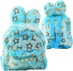 LEANToys Plush Backpack Ears Gold Stars Children's Blue