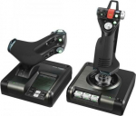 Log Logitech Saitek X52 Pro Flight Control System - handle controller & throttle lever, PC