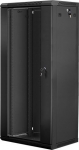 Lanberg Wall-mounted cabinet installation 19 cali 27U 600X450mm czarna (drzwi szklane)