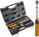 Neo Tools 1/4" bi-directional torque wrench, 5-25NM, set of 21 pcs