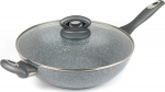 Salter BW02772G2MOR Marblestone Wok 28cm Grey