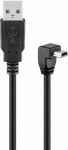 Wentronic USB MINI-B 5 pin 180 black 90&deg; 1.8m