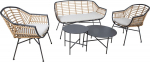 Garden furniture set LUNDE sofa, 2 chairs and 2 tables