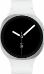 Samsung Galaxy Watch8 - 44 mm - silber - Smart watch with Sportband - Gummi - wei&szlig; - band size: M/L - Anzeige 3.7 cm (1.47")