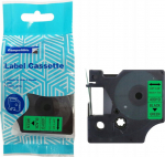 Tape DYMO D1 40919 9mm x 7m S0720740 black on green replacement