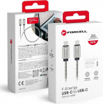 Kabel USB ForCell USB-C - USB-C 2 m Silver