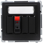 Contact-Simon Simon Basic Loudspeaker socket 1-multiple with description field. (module) Conductor cross-section.for entry and exit 2.5 mm2 czarny BMGL31.01/49