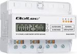 Qoltec Three-phase electronic counter | energy consumption meter per rail DIN | 400V | 100A | LCD | LED | 7P