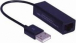 MicroConnect USB2.0 to Ethernet, Black, Plug and play