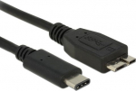 DELOCK USB3.1 Kabel C -> micro B St/Bu 0.50m schwarz