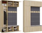 Goodhome HAGUE wardrobe III/1Sz2W DĄB SONOMA + 2x Wieszak