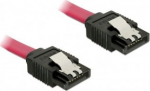 DELOCK SATA cable SATA III -> SATA St/St 0.20m rot Clips