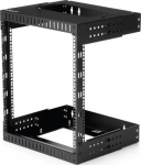 StarTech.com 12U 19-tums wall-mounted network rack - Server room rack med 2 poles, open frames and adjustable depth on 30-50.8&nbsp;cm for AV/data/ IT-communication/computer equipment/switch med cage nuts and screws - Rack - wall mounting - svart - 12U - 20"