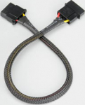 Akasa 4-Pol sleeved Molex extension - 30cm black