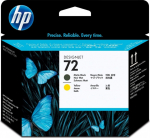 HP Head No. 72 Matte Black & Yellow C9384A