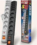 Acar S10 10 sockets 3.0m - Safety strip Acar S10 10 sockets 3.0m czarna