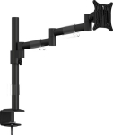 Multibrackets M VESA Deskmount Officeline Single II Black | VESA 75x75-100x100 | Max 8kg | Table clamp mount | Svart