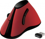 Logilink Maus, ergonomically vertical, Funk 2.4 GHz, rot