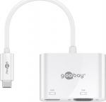 Wentronic Goobay 52430 - Verkabelt & Kabellos - USB 3.2 Gen 1 (3.1 Gen 1) Type-A + Type-C - Wei&szlig; - CE - WEEE - 0 - 45 &deg;C - 15 mm