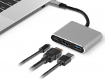 Tracer adapter A-1, USB-C, HDMI 4K, USB 3.0, PD 100W - multifunction device | modern connector USB-C | 3 ports: USB 3.0, HDMI 1.4, USB-C | Power Delivers