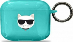 Karl Lagerfeld Protective case KLA3UCHFL Choupette do AirPods 3 niebieskie