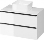 Cersanit S522-027 SZAFKA Z Blata VIRGO 80 WHITE HANDLE BLACK ZMONT. // CER.VIRGO-BLAT-80-BIAŁA-UCH-CZ