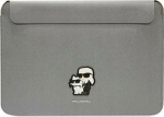 Case Karl Lagerfeld Sleeve KLCS14SAKCPMG 14'' silver Saffiano Karl&Choupette